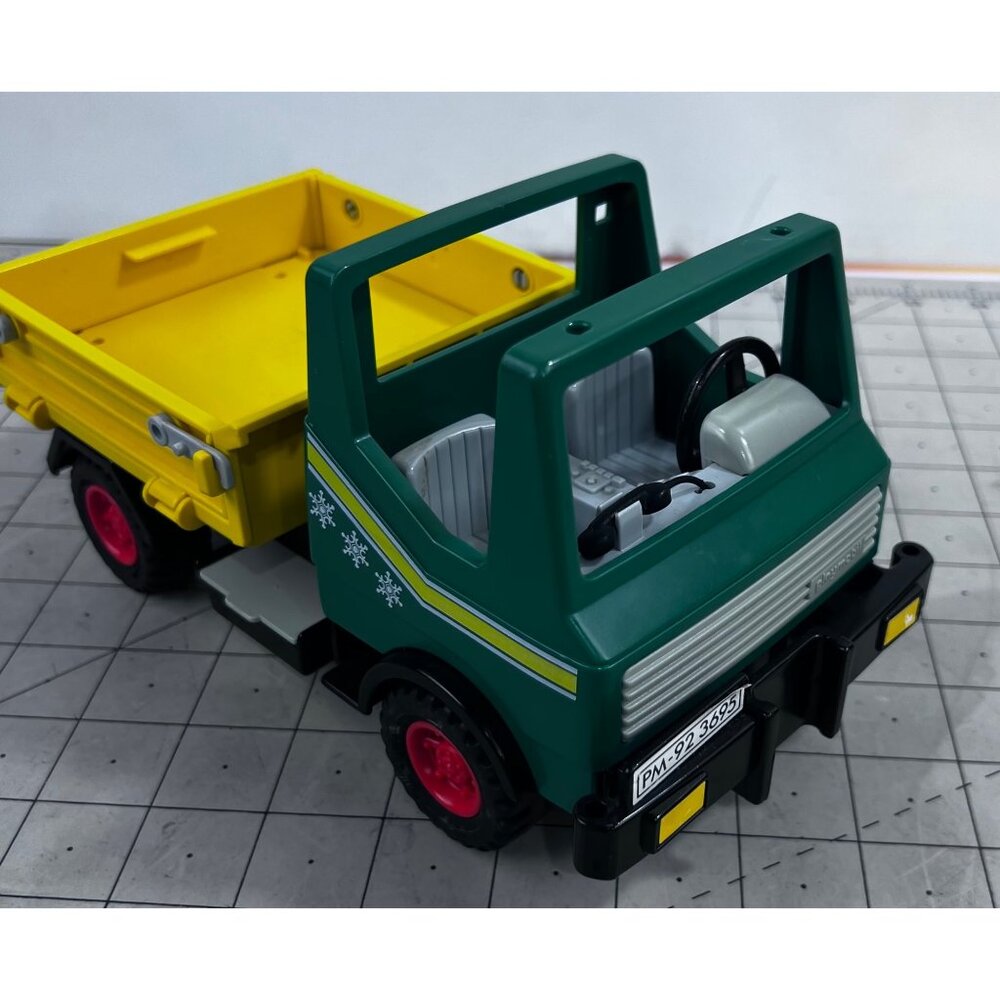 Vintage Playmobil 1986 Green & Yellow Dump Plow Truck 3695 - Picture 2 of 8